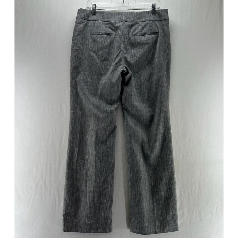 WHBM Modern Boot Dress Pants Womens 8R Tweed Lined Mid Rise Work Heathered Gray - Picture 2 of 13